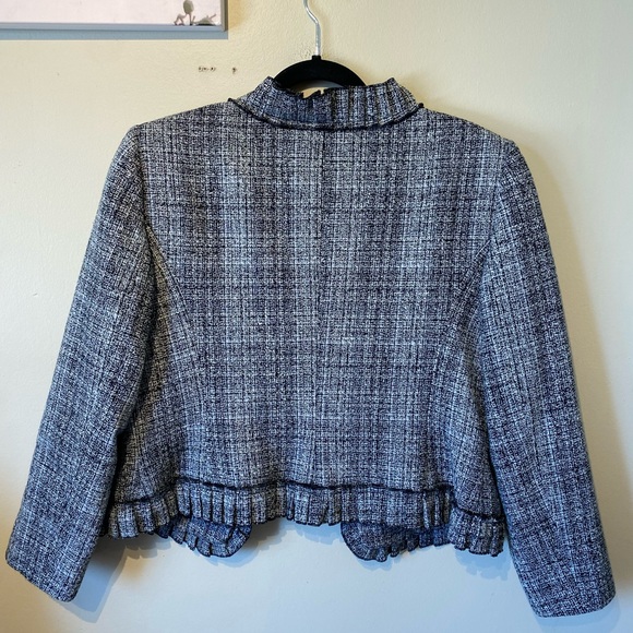 Tahari size 14p gray tweed blazer… - Picture 5 of 5